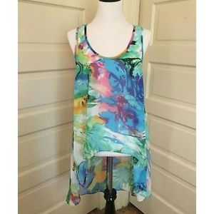 Show Me Your MuMu Watercolor hi lo tank top